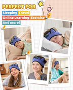 Kids 3-in-1 Headband Headphones-Wireless Bluetooth & Wired 3.5mm Jack, Ultra-Thin Speakers, Adjustable Fit for Toddlers, Safe Volume - Ideal for School/Travel/Sleep/Home, Gift for Boy& Girl