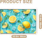 Lemon Area Rug 2x3 ft Entry Rug Washable Boho Rugs Non Slip Low Pile Floral Door Mat Small Carpet for Bedroom, Bedside, Kids Room, Office, Dining Room