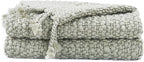 Home Soft Things Basket Weave Throw Blanket, Soft Cozy Warm Blanket with Braided Decorative Throw for Couch Sofa Outdoor Indoor, Silver, 50''x60