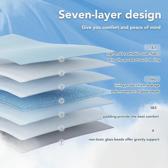 Topcee Weighted Blanket for Adults (20 lbs, 60" x 80") Queen Size Soft Cooling Heavy Blanket Sleeping, Apply to 190-210 lbs Body, Thick Breathable Blanket with Glass Bead, Easy Care