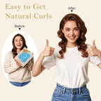 Satin Heatless Hair Curler Curls Overnight Hair Curlers to Sleep in, Hair Curlers No Heat Curls Overnight, Heatless Curling Set for Women Long Hair - 8 Pcs (Blue)