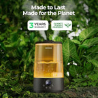 Homvana Humidifiers for Bedroom Home, 3.6L Cool Mist Top-Fill 34H Super Long Time, Quiet 23dB, Baby Humidifier, Oil Diffuser for Large Room, House, Plant, Nursery, Office, BPA FREE, Ultrasonic (Black)