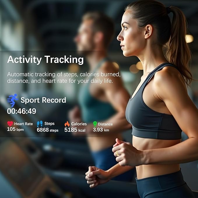 Ring Health Tracker for Women Men, Fitness Ring with Heart Rate,Blood Oxygen,Sleep Monitor,Calories, Step Counter, IP68 Waterproof Smart Ring for iPhone & Android, No Subscription Fee (Gold, 12#)