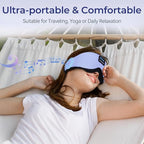 Sleep Mask with Bluetooth Headphones, 3D Bluetooth Wireless 5.4 Blackout Eye Mask with Timer, Breathable Cotton Sleeping Headphones for Side Sleeper, Travel, Meditation, Gifts for Men Women, Purple