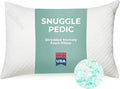 Snuggle-Pedic Shredded Memory Foam Pillow - The Original Cool Pillows for Side, Stomach & Back Sleepers - Sleep Support That Keeps Shape - College Dorm Room Essentials for Girls and Guys - King