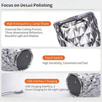 Can Switch 16 Colors Artificial Crystal Table Lamp, 2026 New 16 Color Rose Crystal Diamond LED Table Lamp, RGB Color Changing Rose Diamond Design, with Remote Control USB Charging Touch Sensor (Small)