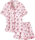Girls & Womens Satin Pajamas Set, Silk Button-Down Sleepwear 2 Piece Nightwear, 3 Years - Women XXL