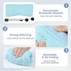 Sleep Headphones with Bluetooth 5.4 Sleep Mask, Bamboo Cotton Music Wireless Bluetooth Eye Mask for Sleeping, Earphones HD Speaker Microphone for Travel, Gifts for Men Women(Blue)