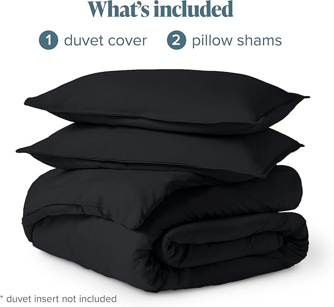 Bare Home Bedding Duvet Cover King Size - Premium 1800 Super Soft Collection - Lightweight, Cooling - Soft Breathable Bedding Duvet Cover (King, Black)