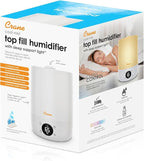 Crane Ultra-Quiet 3-in-1 Humidifier, Essential Oil Aroma Diffuser & Soothing Sleep Light - Compact 1.2 Gallon Capacity with Adjustable Night Light & Fragrance Tray - Ideal for Bedroom and Office