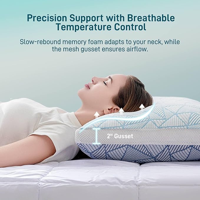 Sylvaris Shredded Memory Foam Cooling Soft Bamboo Viscose Pillow King Size, Adjustable Hypoallergenic Hotel Quality Bed Pillow for Side, Stomach or Back SleeperSleeper, Oeko-TEX Certified