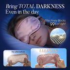 LULUSILK Mulberry Silk Sleep Eye Mask & Blindfold with Elastic Strap/Headband, Soft Eye Cover Eyeshade for Night Sleeping, Travel, Nap(Pink)