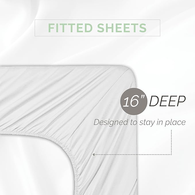 Elegant Comfort Luxury Best, Softest, Coziest 6-Piece Bed-in-a-Bag Comforter Set on Amazon Silky Soft Complete Set Includes Bed Sheet Set with Double Sided Storage Pockets, Twin/Twin XL, White