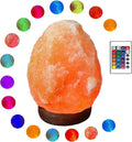 MINGRI Himalayan Salt Lamp Night Light Rock 16 Colors Changing Updated,USB Remote Control Natural Rock Lamp Dimmable Crystal Pink Salt Table Lamps for Office,Home Deco,Yoga,Holiday Gift