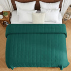 King Size Weighted Blanket for Adults (25 lbs, 80” x 87”, Dark Green) Cooling Heavy Blanket for Sleeping Perfect for 240-260 lbs, Breathable Blanket for Adults & Couple All Season, Machine Washable