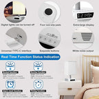 Sunrise Alarm Clock Wake Up Light - 3 Color LED with Sound & Light Awakening, Bioclock Adjustment & APP Control, Square Linen Shade for Bedroom Bedside
