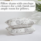 Southshore Fine Living, Inc. Oversized Quilt Bedding Set, 2-Piece Twin XL Coverlet with Matching Pillow Sham, Bayberry Print Coverlet, All Season Quilt Bedspread, Lightweight Twin XL Quilts, Ivory