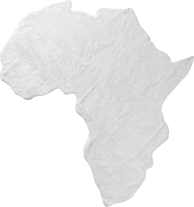 Lith Home African Decor for Home/Faux Rabbit Fur Area Rug Throw/Client Call It Impactful Gift - Soft Plush Luxurious Nursery, Living and Bedroom Floor, Chair Couch Sofa Bed Cover- 6x6 ft (White)