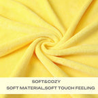 JIAHANNHA Fleece Blanket King Size Yellow 108 by 90 Inches Throw Blankets for Bed Sofa Couch 280GSM,Super Soft Cozy and Luxury Bed Blanket for All Season