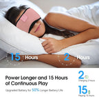 LOVE EYE Sleep Headphones Bluetooth 5.4 Sleeping Eye Mask Wireless Music Earphones with HD Speakers for Side Sleepers Total Blackout Cotton Mask for Travel, Home, Office, Unique Gifts