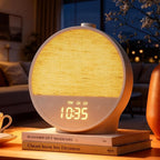 Vivilumens Sunrise Alarm Clock, Gentle Wake-Up Light & Sound Machine, Dual Alarms for Heavy Sleepers Adults, Natural Sounds, RGB Mood Light, Dimmable Bedside Night Lamp Ideal for Bedroom & Gifts