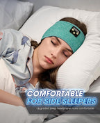 Sleep Headphones Wireless, Bluetooth Headband Sports Sleeping Headphones Sleep Mask Earbuds Breathable Music Headband with Bluetooth 5.4, Perfect for Side Sleepers Sleeping Travel Workout Running