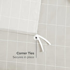 Bare Home Bedding Duvet Cover Extra Long - Premium 1800 Super Soft Collection - Lightweight, Duvet Cover - Soft Textured (Twin/Twin XL, Grid - Stone/White)