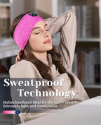 Perytong Sleep Headphones Bluetooth Headband Sleeping Headphones Wireless Sleep Headband with Comfortable Earbuds for Side Sleepers, Sleeping Eye Mask for Women Men Workout Running