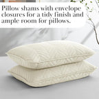 Southshore Fine Living, Inc. Oversized Queen Quilt Set, Soft Fabric, Summer Coverlet, Lightweight Bedspread with 2 Matching Quilted Pillow Shams, Queen or Full Bedding, Chevron Quilt Stitch, Alabaster
