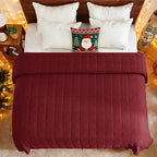 yescool King Size Weighted Blanket for Adults (20 lbs, 80” x 87”, Red) Cooling Heavy Blanket for Sleeping Perfect for 190-210 lbs, Breathable Blanket for Adults & Couple All Season, Machine Washable