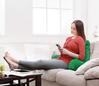 Clara Clark Reading Pillow with Shredded Memory Foam for Sitting Up in Bed and Couch, Back and Arms Adjustable Support for Adults & Teens Backrest Pillows for Reading, with Washable Cover Green