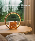 Dreamegg Sunrise Alarm Clock - Sound Machine for Sleep, 12 Ambient Colors &20-Level Dimmable Night Light, 25 Soothing Sounds, White Noise Machine, Wake Up Light for Adults, Stylish Bedroom Decor&Gift