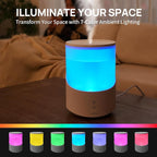 Clarston Humidifiers for Bedroom, 2.5L Cool Mist Humidifier with Essential Oils Diffuser and Nightlight, Top Fill Humidifiers for Home Large Room, Timer, Auto Shut-off, 25H Runtime