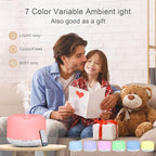 Aromatherapy Diffuser for Essential Oil, 300ml Cool Mist Humidifier with Remote Control, Aroma Diffusers for Home with Waterless Safety Switch & 14 LED Colors White Wood Base