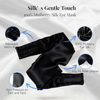 Silk Sleep Mask – 100% Mulberry Silk Eye Mask for Sleeping, Soft Slip Feel, Adjustable Headband, Blackout for Side Sleepers, Men & Women
