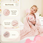 CuteKing Weighted Blanket (3lbs, 20"x30", Pink) Heavy Blanket for 40-60lbs, Weighted Blanket for Cooling & Heating with Premium Glass Beads, Soft Thick Blanket All-Season