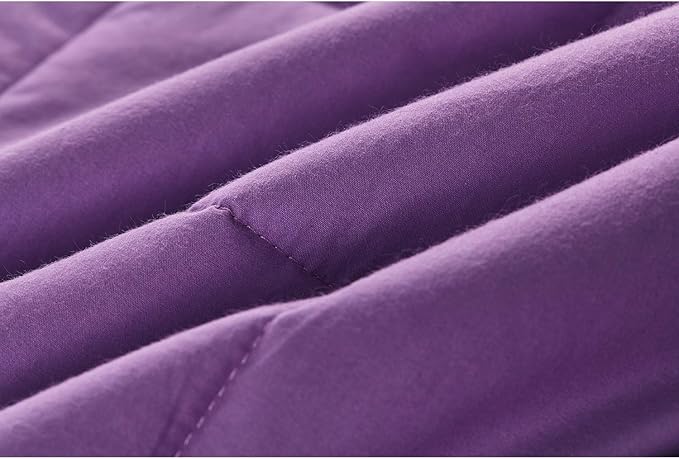 TONGDADA Kids Weighted Blanket | 40''x60'',7lbs | for Child Between 55-80 lbs | Premium Cotton Material with Glass Beads | Purple