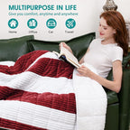 Sherpa Weighted Blanket for Adults 15lbs, 48"x72", Twin Full Size Fuzzy Heavy Throw Blanket for 120-160lbs, Microfiber Soft Thick Big Blankets Weighted Comforter Breathable Gift for Sleeping, Red