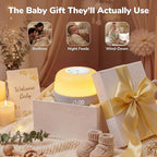 2025 Mom's Choice Awards | Sound Machine Baby White Noise Machine with Sunrise Alarm Clock & App Control – 360° RGB Night Light, Sleep Soother for Adults & Kids, Newborn Essentials Shower Gift