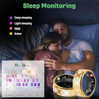 FAHKNS Smart Health Ring for Women Men: Fitness Tracker Ring with Heart Rate,Blood Oxygen,Sleep Monitor,Stress,Steps Counter,IP68 Waterproof for iOS & Android,No APP Fees (Enamel,9#)