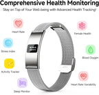 Smart Bracelet, Subscription-Free 24/7 Health Tracking, Heart Rate, SpO2, HRV & Sleep Tracker with IPX8 Waterproof, Wearable Activity & Fitness Tracker, 7-Day Battery, 2 Bands