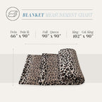 Elegant Comfort Luxury Velvety Feel Blanket, All-Season Lightweight Blanket, Ultra Plush, Soft, Cozy-Fuzzy Flannel Fleece for Couch, Sofa, Bed, Travel, Animal Print Design, Twin/Twin XL, Leopard