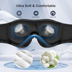 Bluetooth Sleep Headphones Bluetooth Sleep Mask | 3D Eye Mask for Sleeping | 16hrs Playingtime | Light Blocking Eye Mask | Auto - Off Timer | Best for Sleeper | Travel