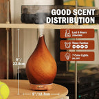 Porseme 150ml Essential Oil Diffuser Glass Color Changing Aroma Air Diffusers Aromatherapy Ultrasonic Cool Mist Humidifier 6 Running Hours Waterless Auto-Off for Sleeping Yoga Office Spa (Caramel)