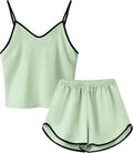 Girls & Women Silk Pajamas Set Satin Camisole Sleepwear 2 Piece Pjs, 3 Years - Women XXL
