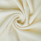 Cream White Waffle Texture Throw Blanket for Couch,Soft Cozy Cable Knit Throw for Bed Sofa Chair Living Room,Lightweight Warm Maximalist Decor Christmas Blanket,50"x60" (cr-A03)