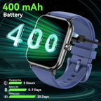 Smart Watch for Men Women, 1.85" HD Fitness Tracker with Bluetooth Calls, 5 ATM Waterproof, 130+ Sport Modes, 24/7 Heart Rate/Sleep Monitor, Pedometer, Calories, Smartwatch for Android iOS