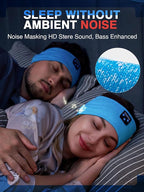 Perytong 2 Pack Sleep Headphones Bluetooth 5.4 Headband, Sleeping Headband Headphones for Side Sleepers, Sweat Resistant Headband Earphones with Built-in Stereo Speakers for Sport Travel Yoga Jogging