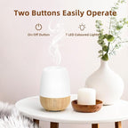 SEEDSEEL 150ML Cordless Essential Oil Diffuser, Built-in 6000mAH Rechargeable Battery, 7-Hour Runtime, 7 LED Color Changing Lights, Portable Aromatherapy Diffuser for Home,Office,Outdoor