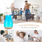 Aromatherapy Essential Oil Diffuser for Room: Air Humidifier Aroma Scent Cool Mist Diffusers Colorful Light Cute Mini Small Waterless Auto Off Ultrasonic for Home Bedroom